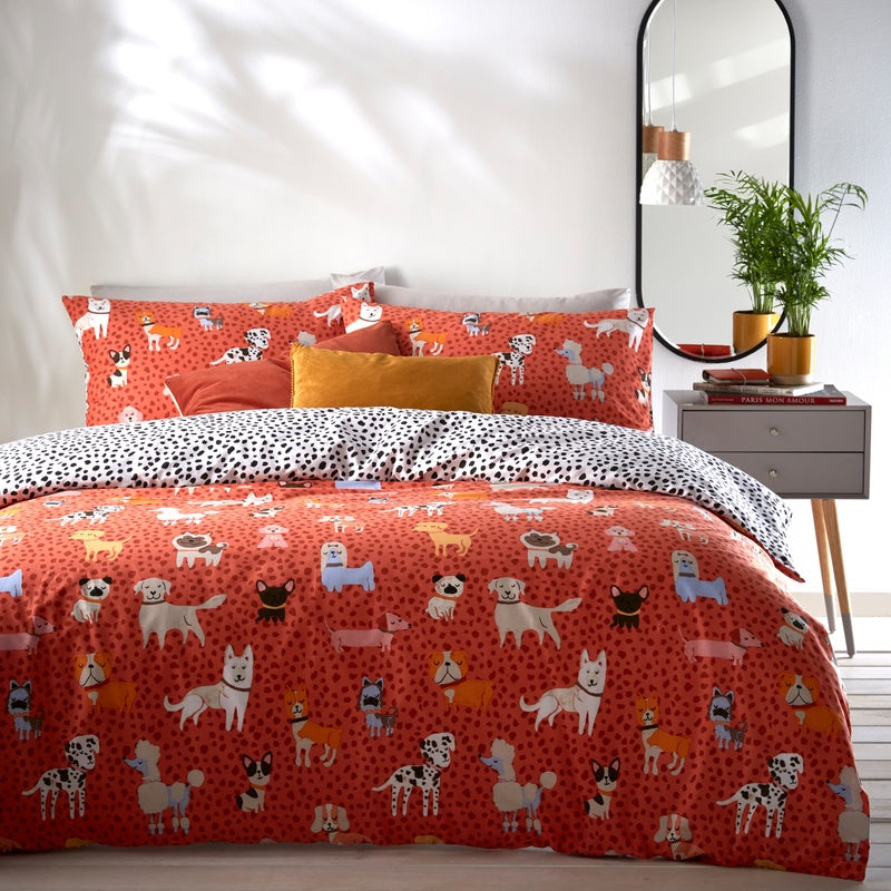 Woofers Bedding Set Coral
