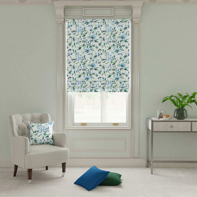Linda Barker Yarrows Made to Measure Roman Blind Midnight-Silver