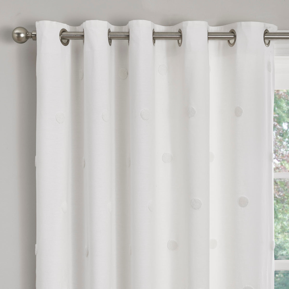 Appletree Boutique Zara Ready Made Eyelet Curtains White