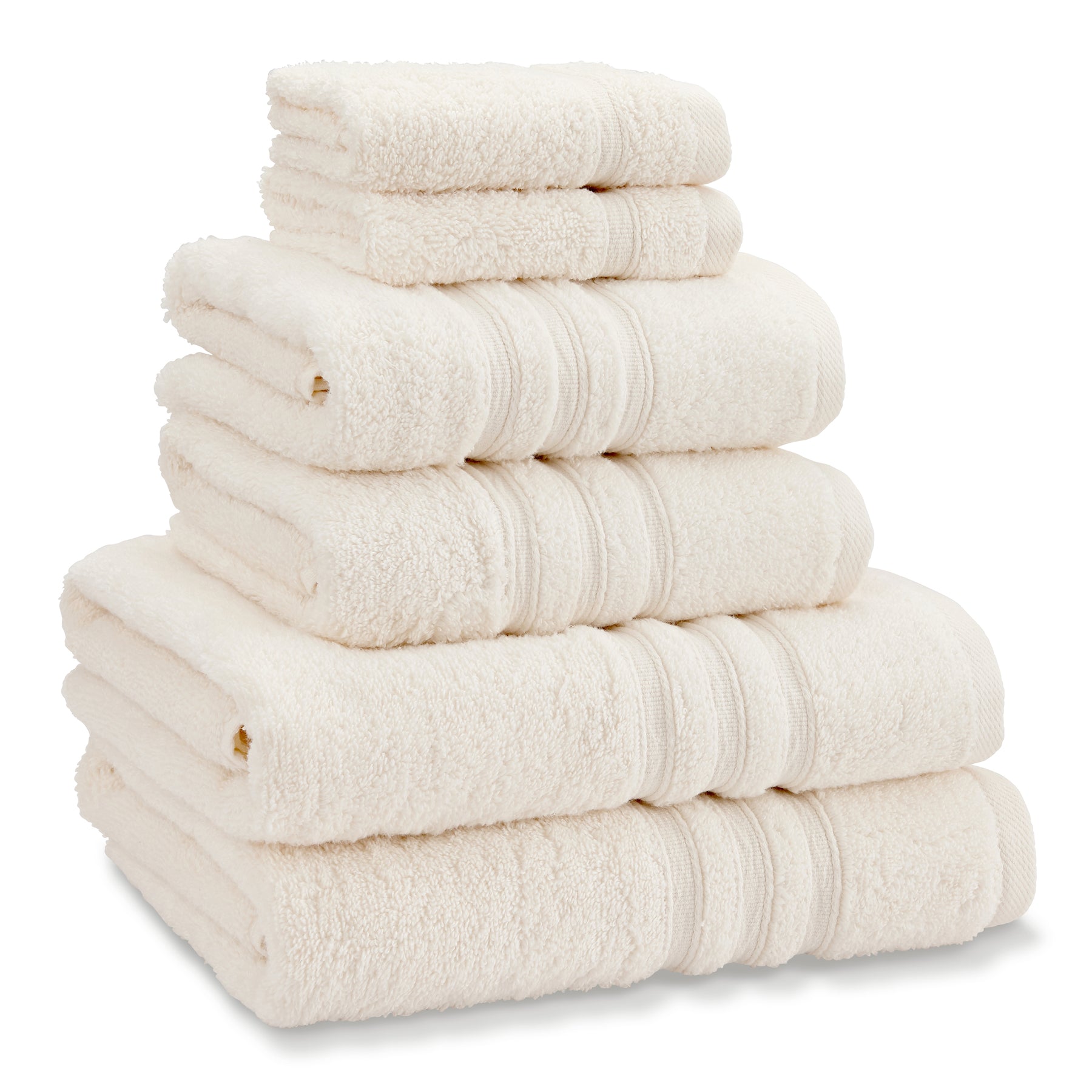 Catherine Lansfield Zero Twist Six Towel Bale Cream