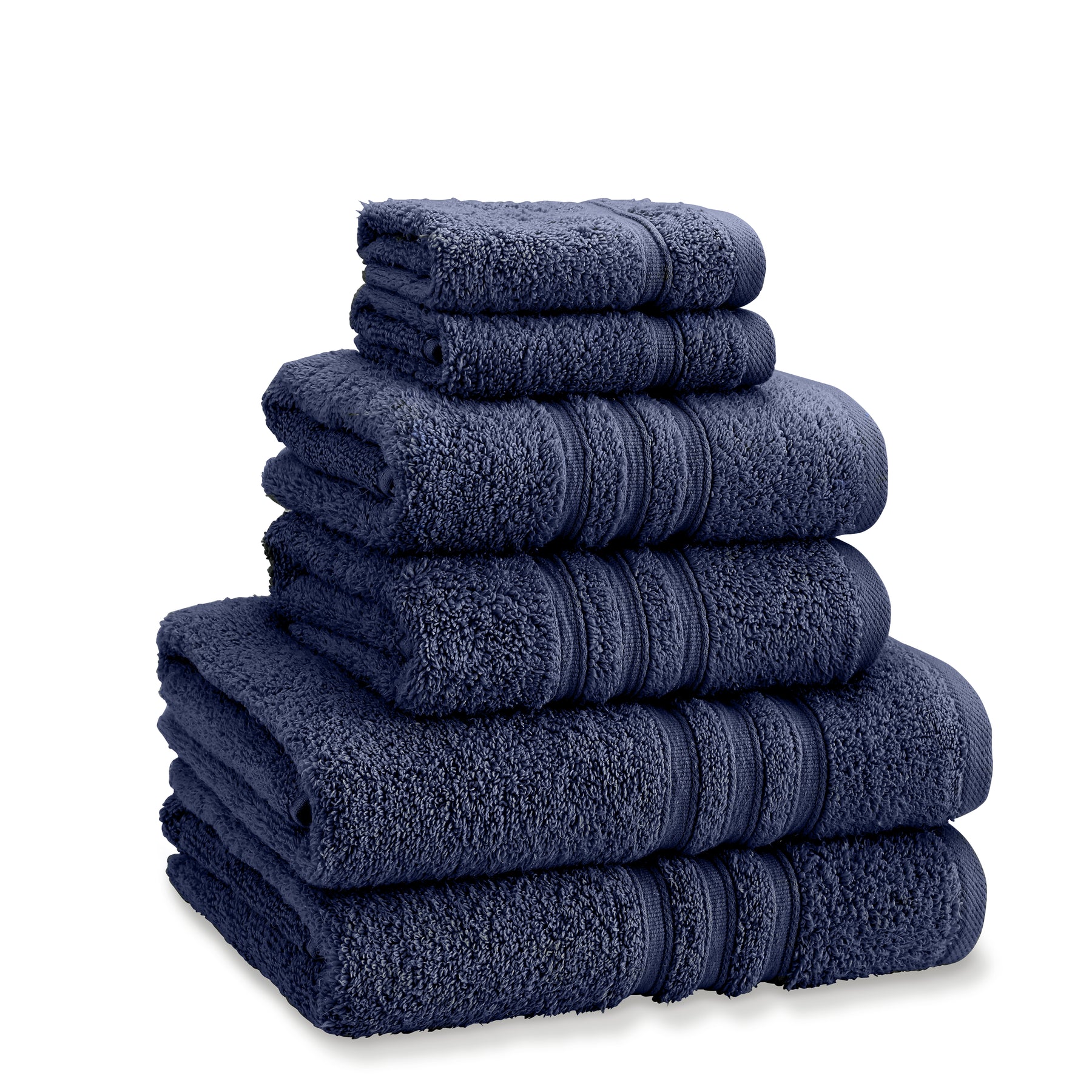 Catherine Lansfield Zero Twist Six Towel Bale Navy Blue