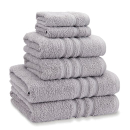 Catherine Lansfield Zero Twist Six Towel Bale Silver Grey