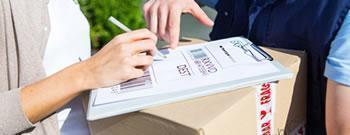 Parcel being delviered